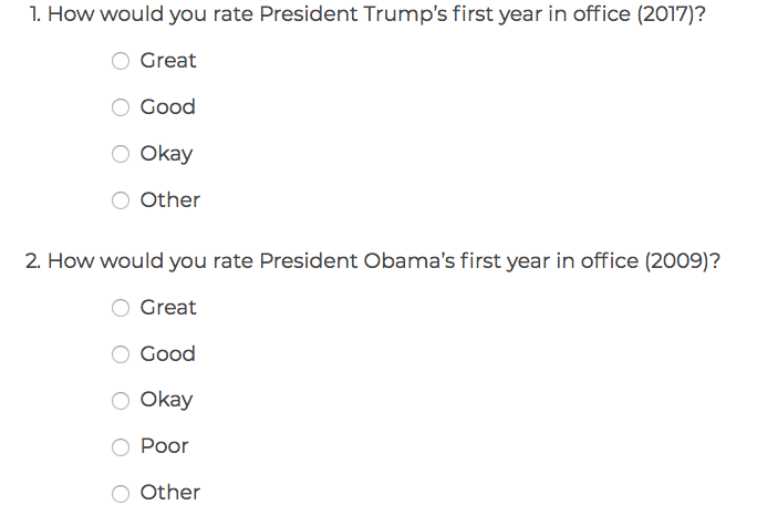 A screenshot of Friday's poll.